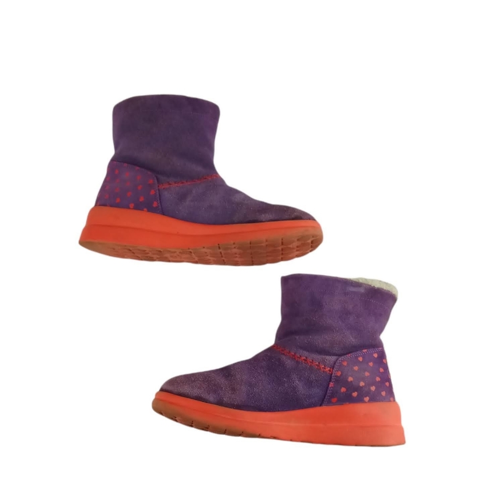 Ugg Boots 1006454 Size 7M/38 Boho Retro Fur Winter Leather comfy GUC